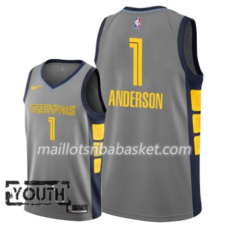 Maillot Enfant Memphis Grizzlies Kyle Anderson 1 2018-19 Nike City Edition Gris Swingman